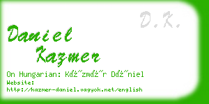 daniel kazmer business card